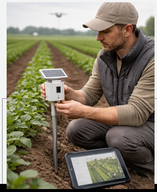 IoT мониторинг сельскохозяйственных полей и контроля в Тулуне